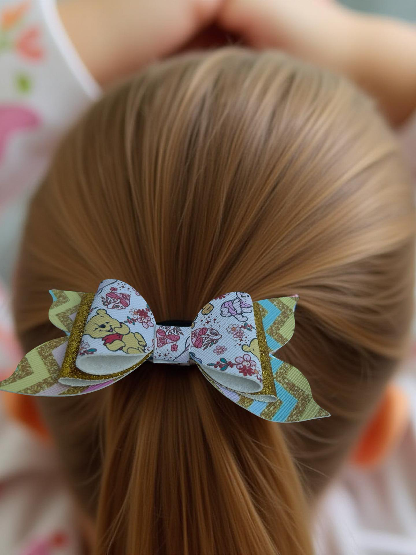 Honey Bear Sparkle Hairbow