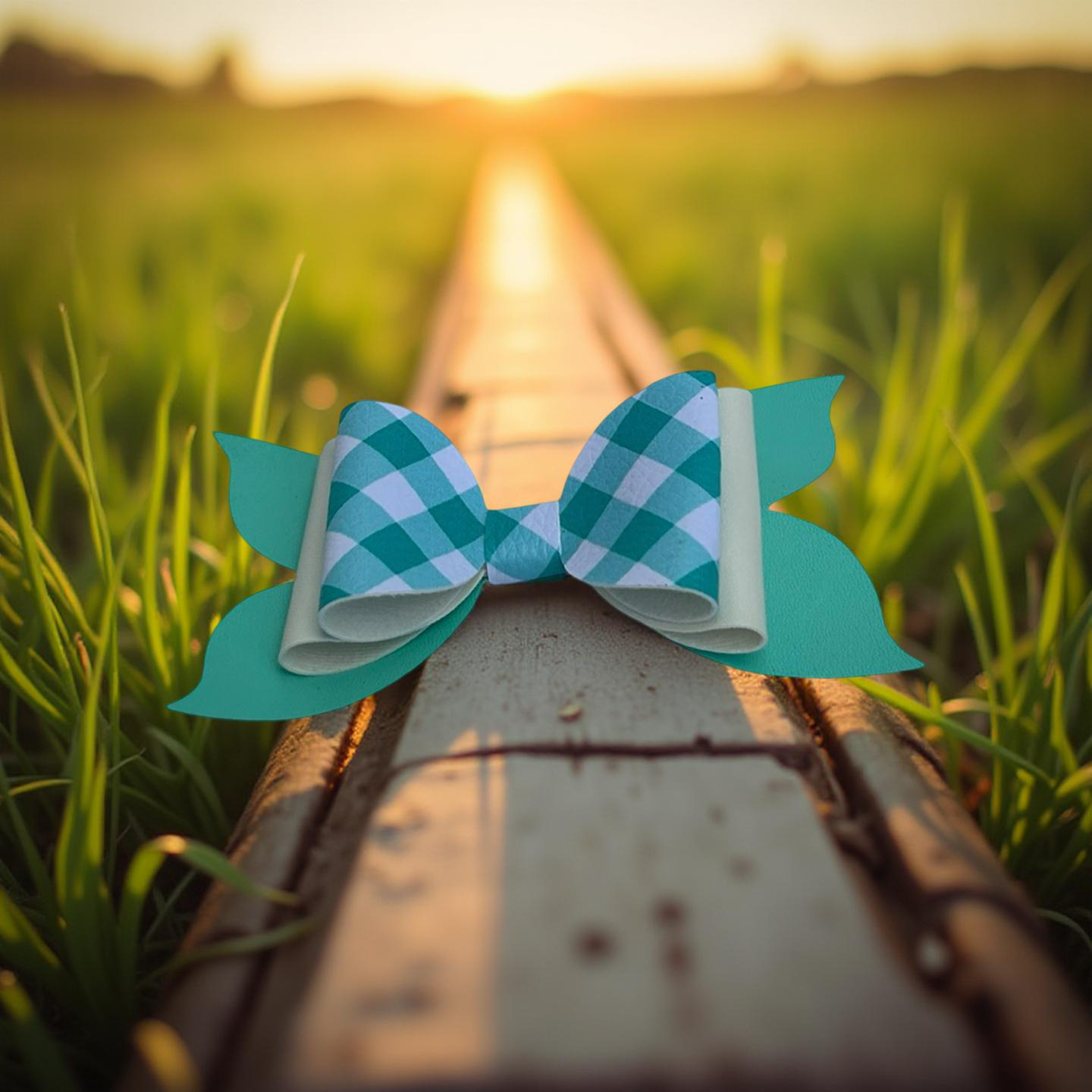 Teal Charm Hairbow
