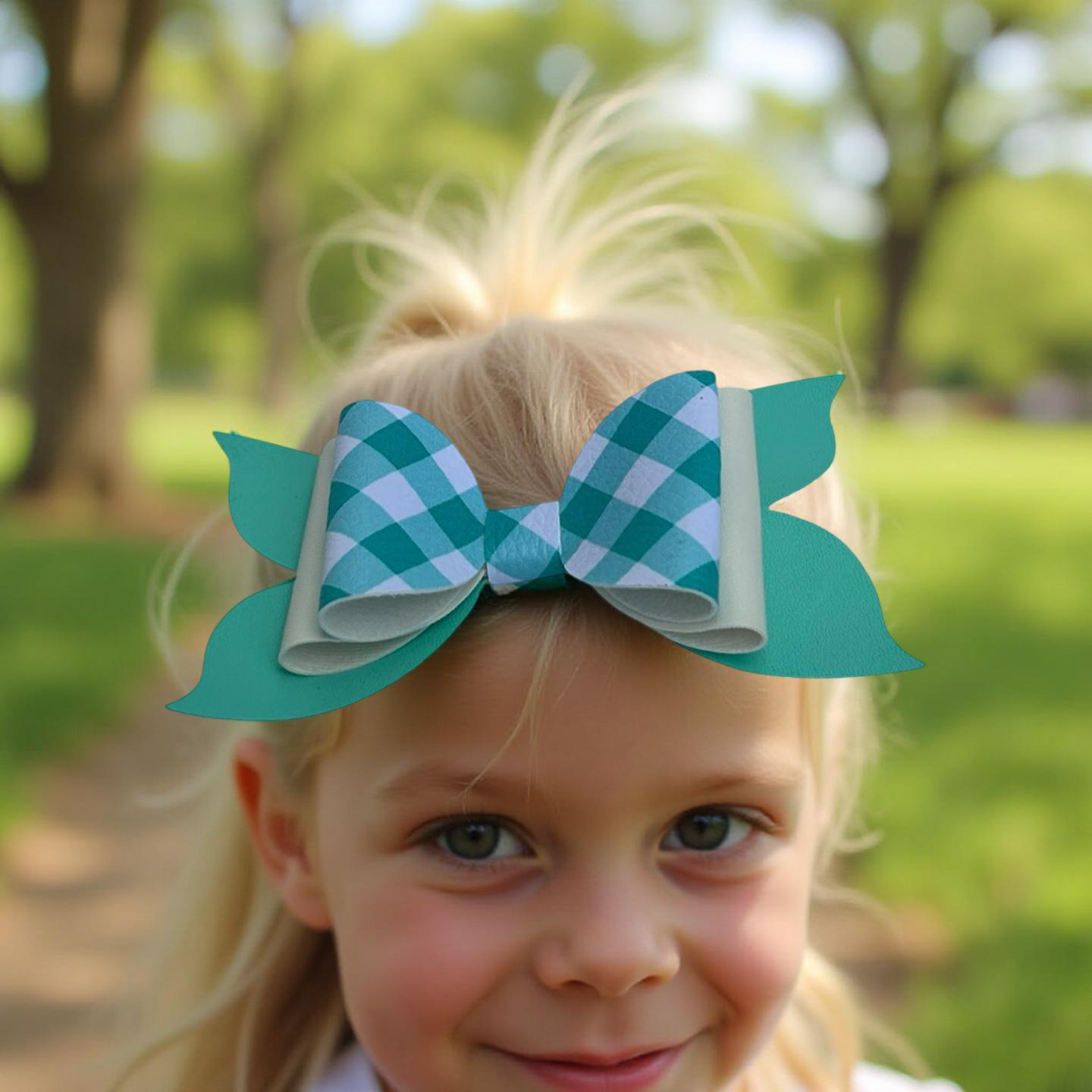 Teal Charm Hairbow