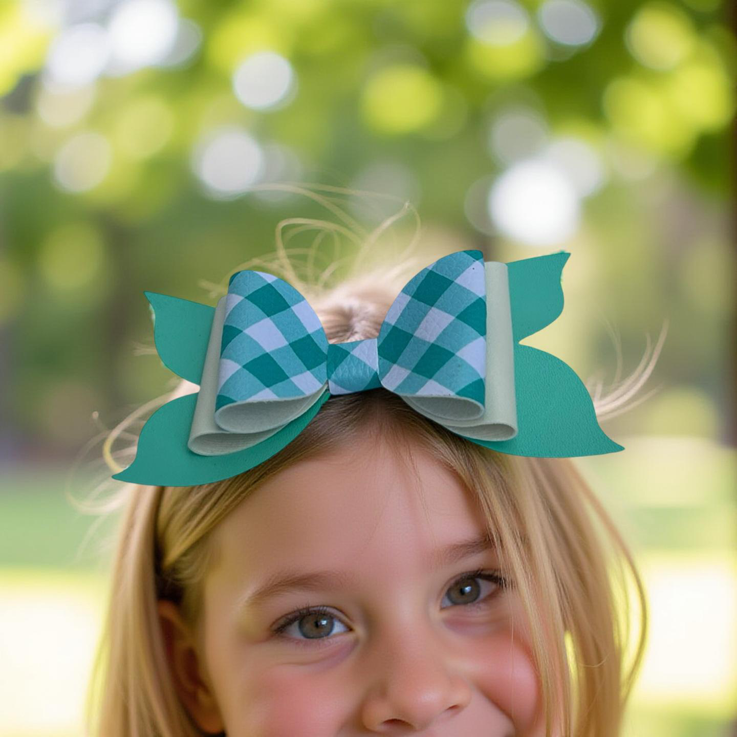 Teal Charm Hairbow