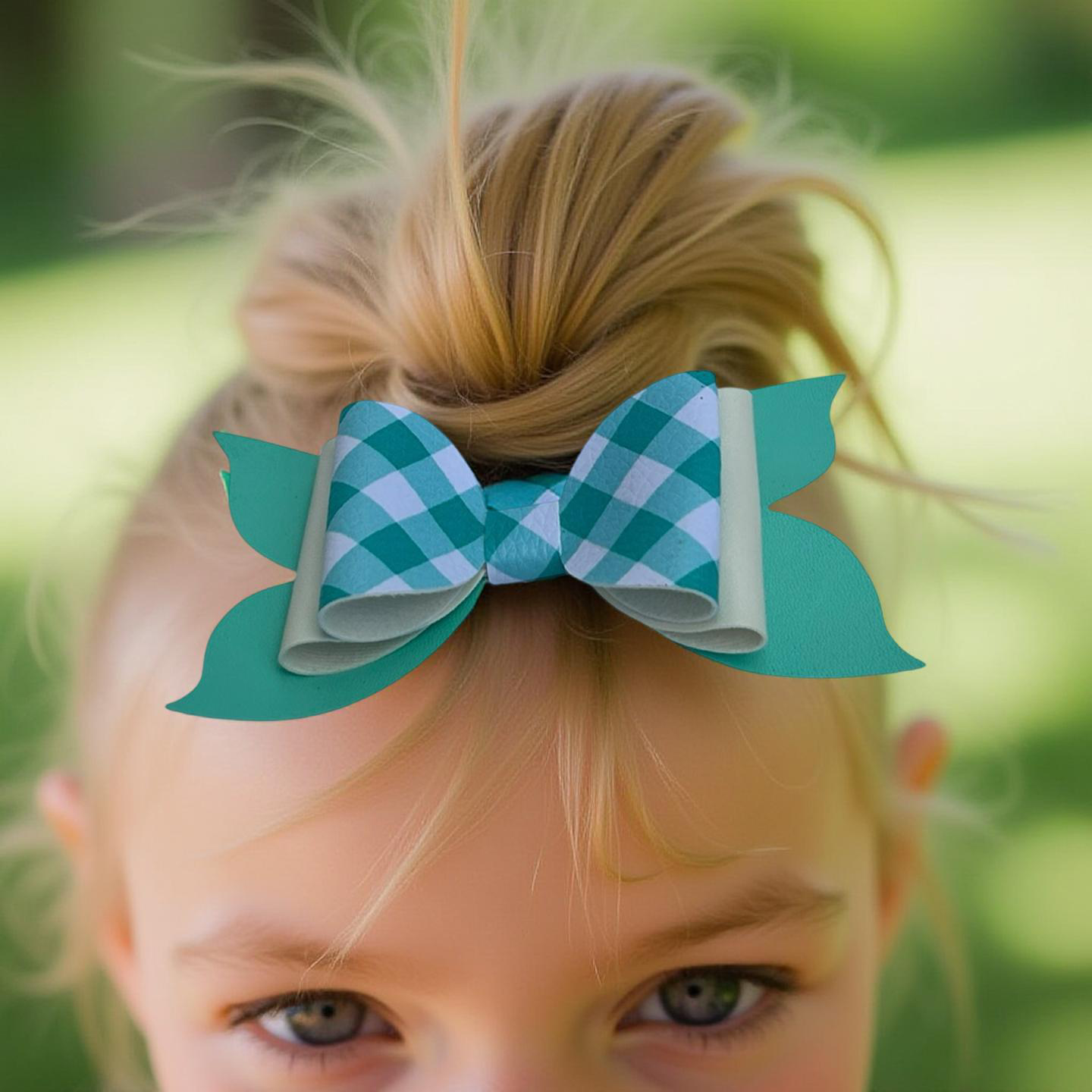 Teal Charm Hairbow