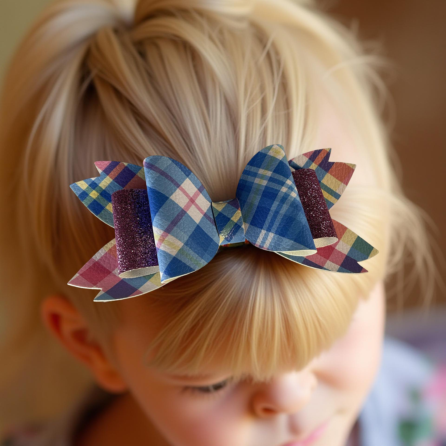 ✨Plaid Pop Princess Bow✨