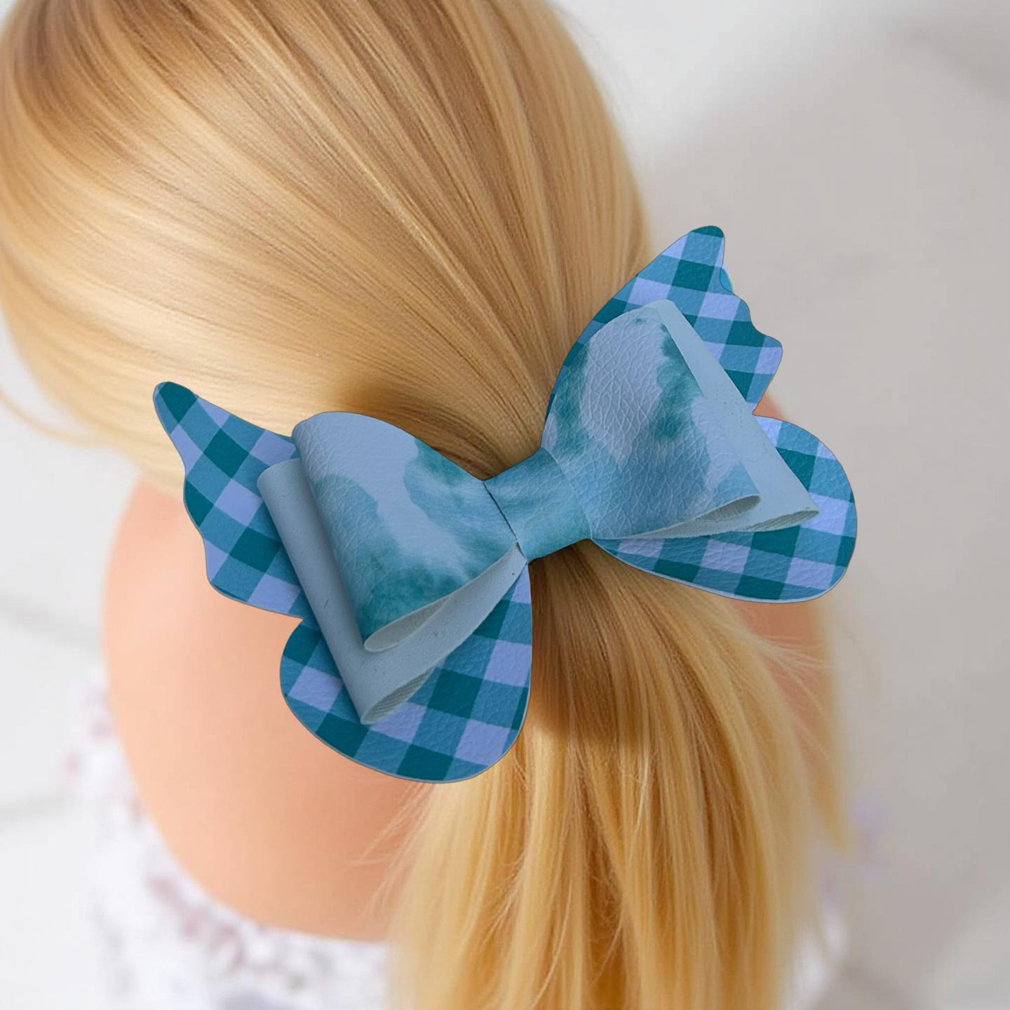 Mint Butterfly Hairbow