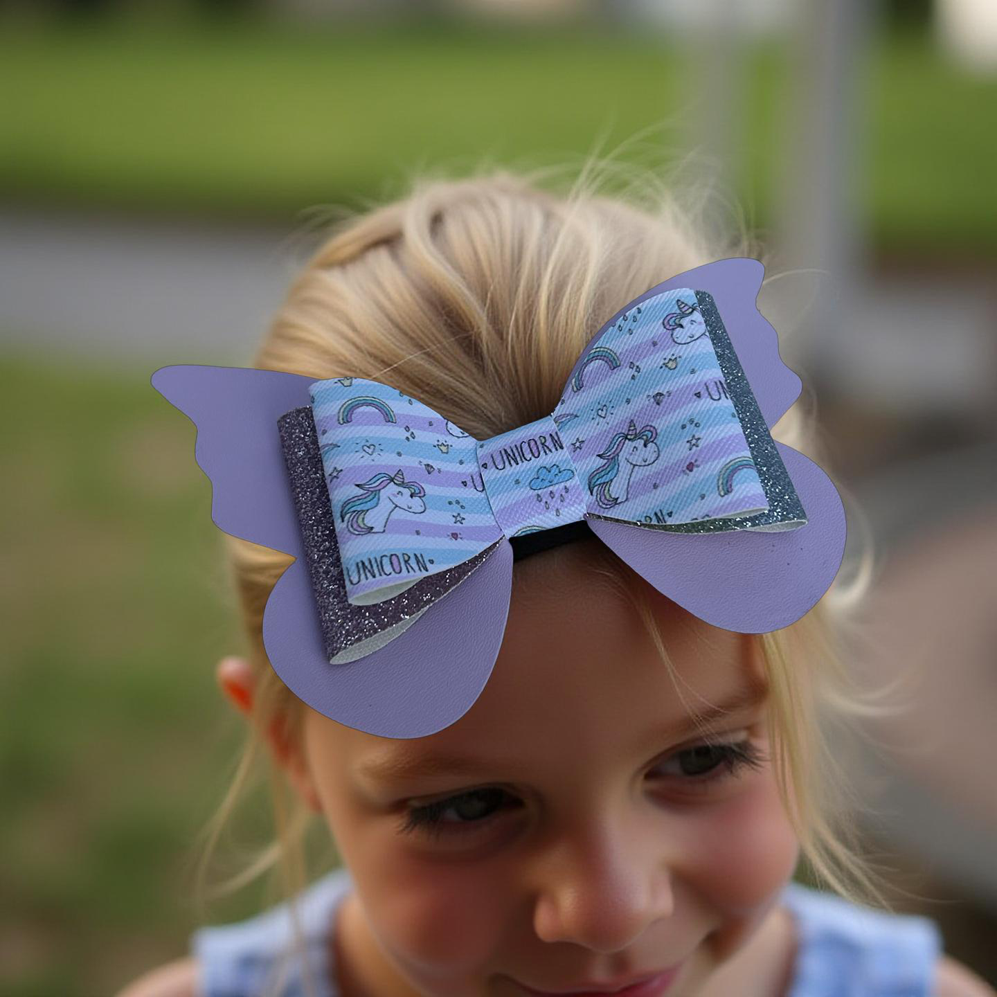 Magic Unicorn Butterfly Hairbow