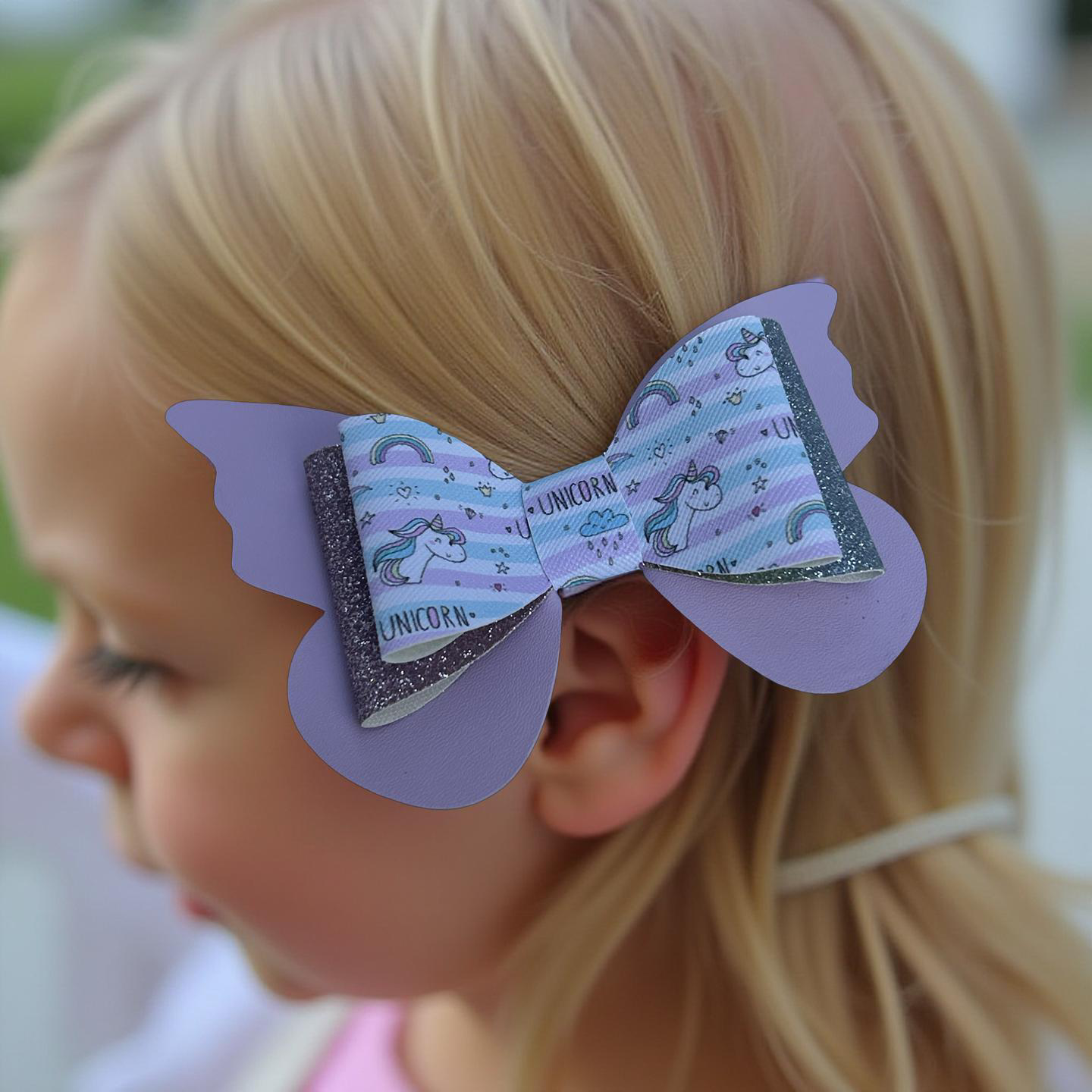Magic Unicorn Butterfly Hairbow