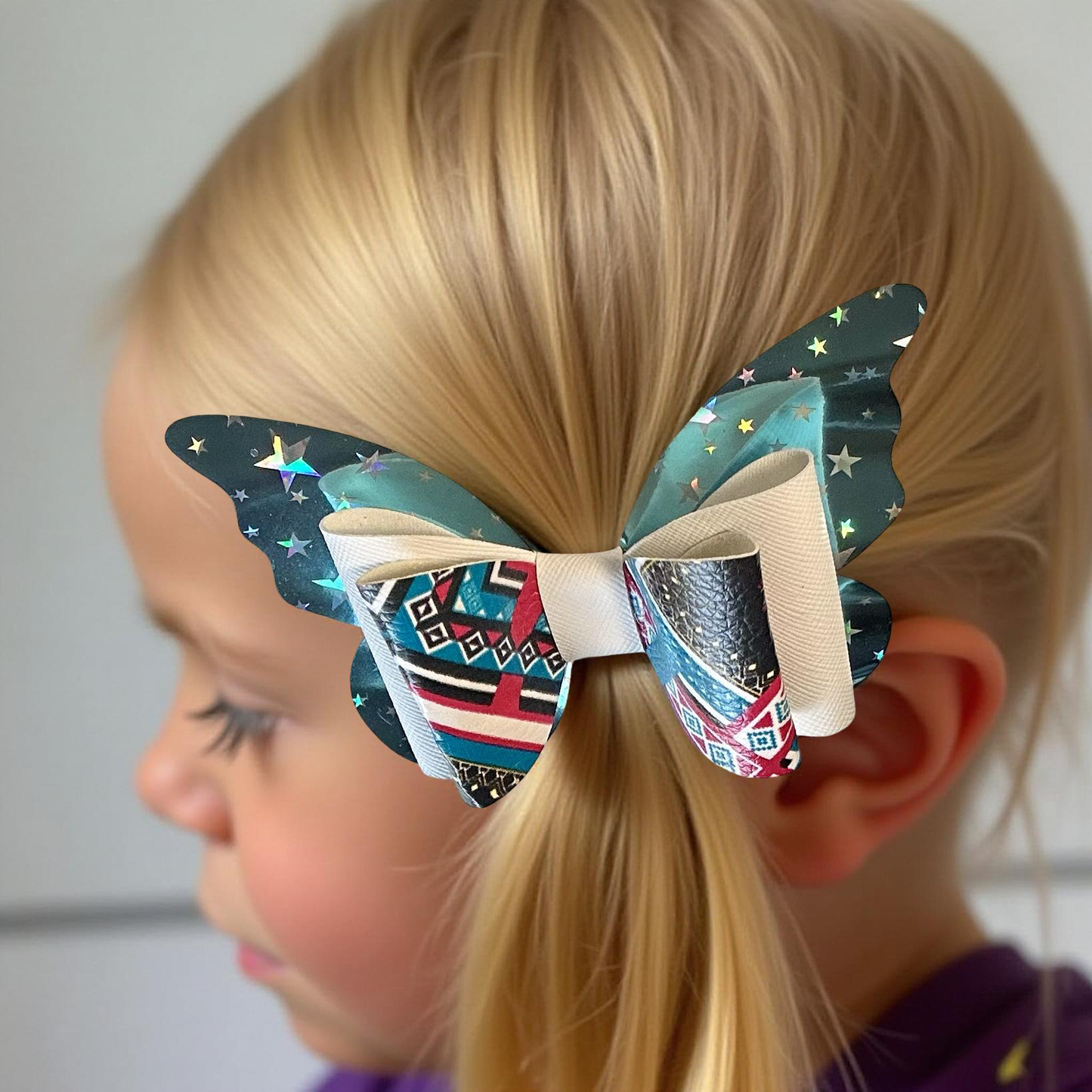 Galaxy Glow Butterfly Hairbow