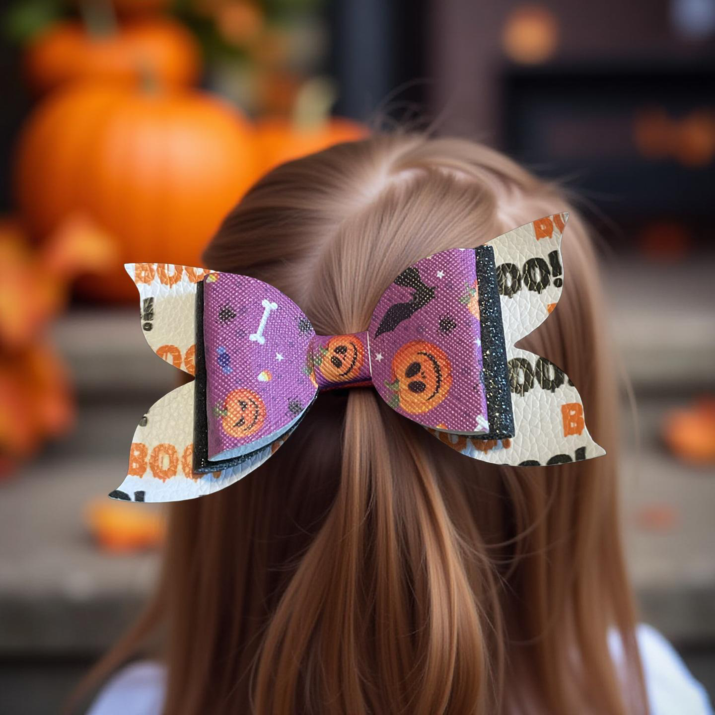 Spooktacular Sparkle Hairbow