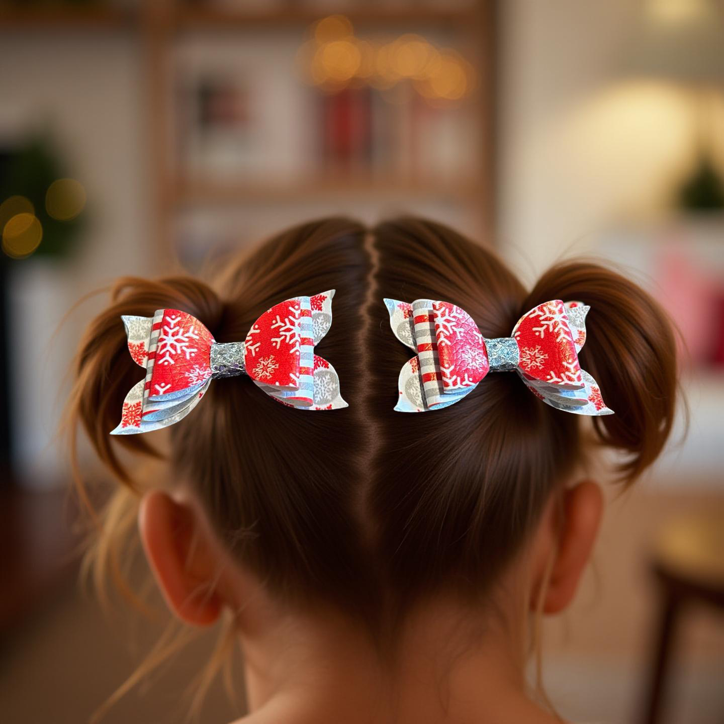 Snowflake Spark Bite- Size Bows