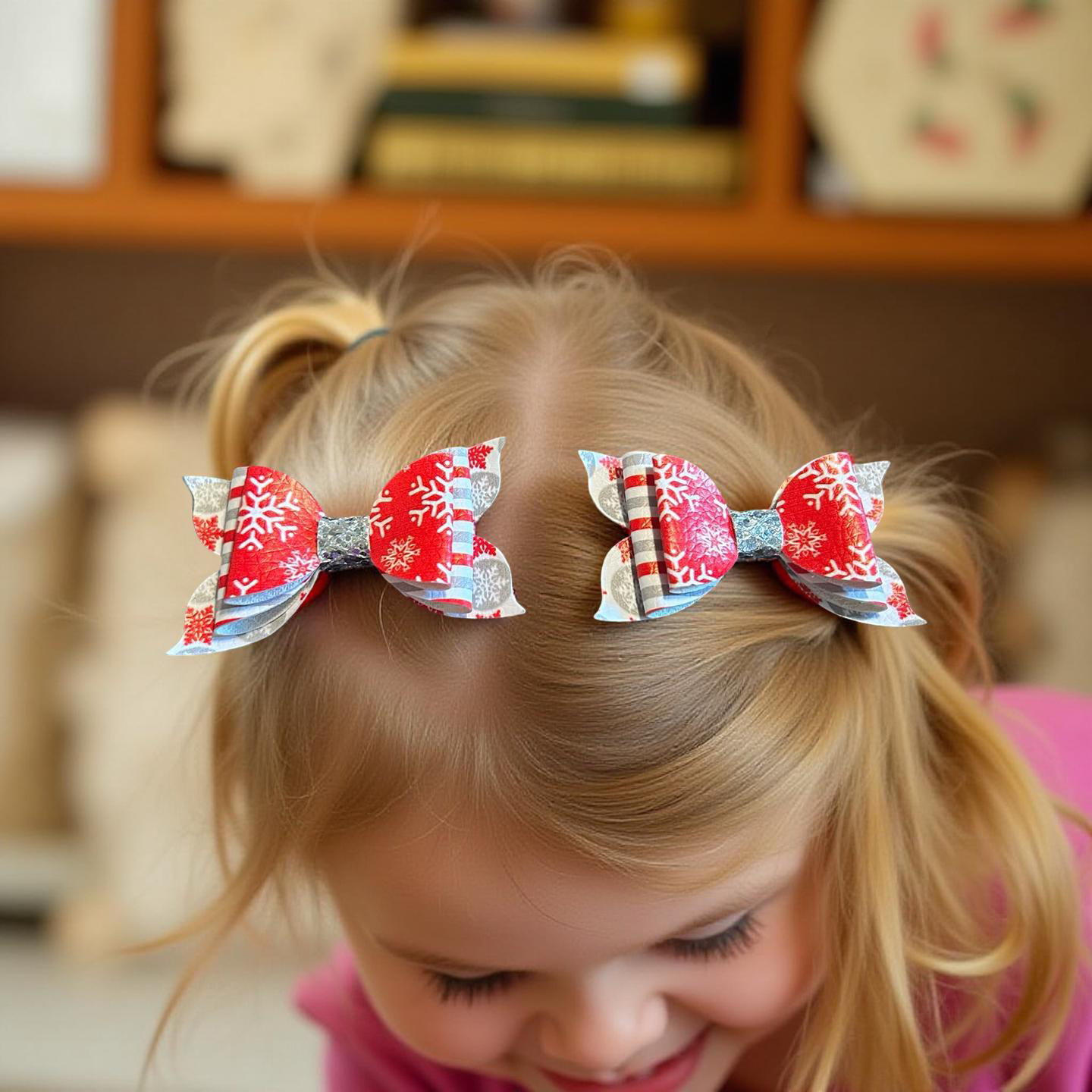 Snowflake Spark Bite- Size Bows