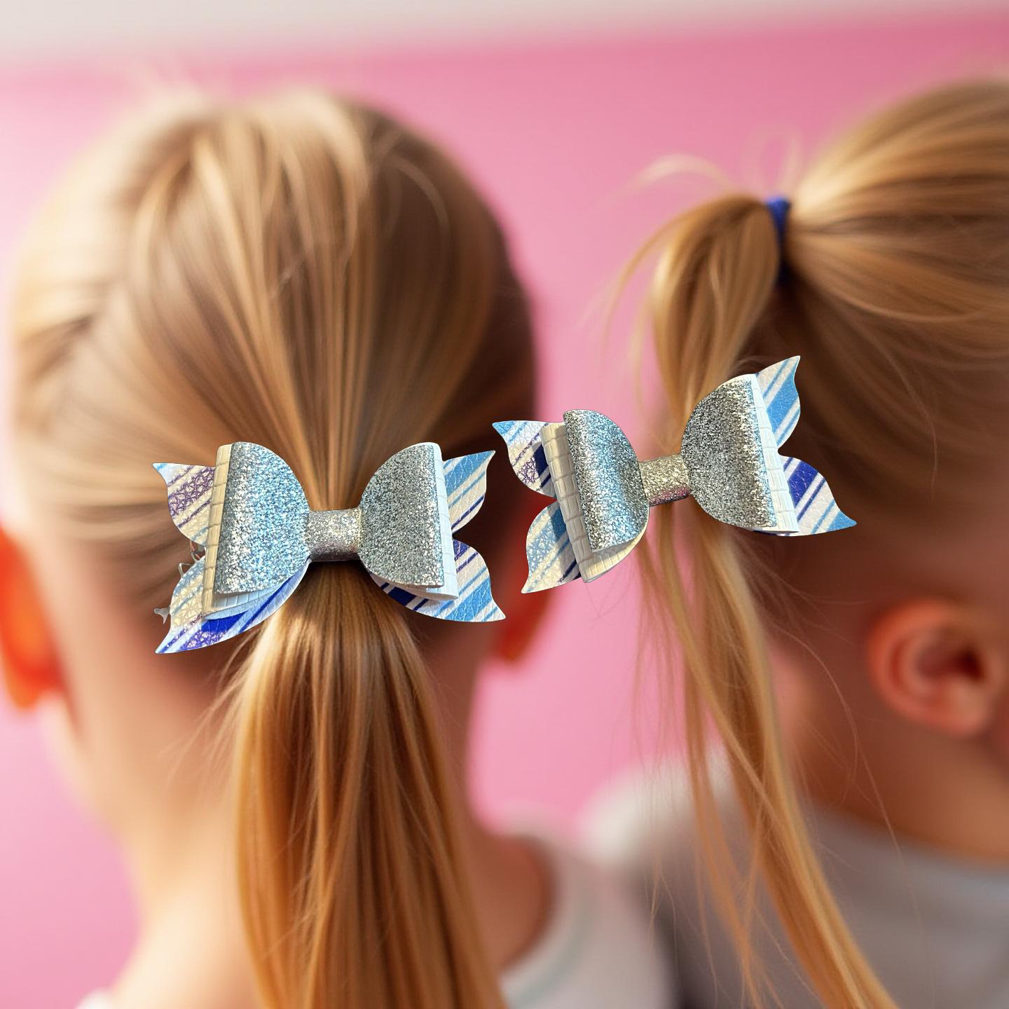 Frost Stripe Bite- Size Bows