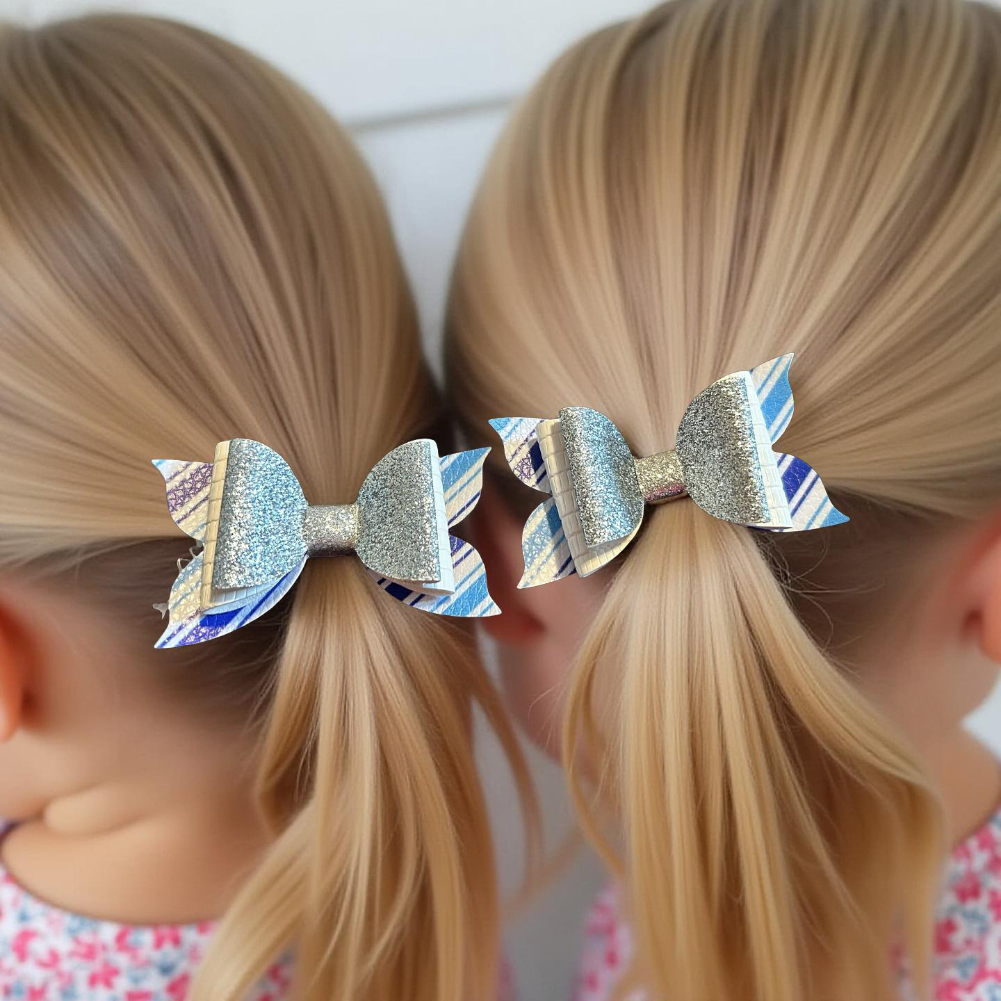 Frost Stripe Bite- Size Bows