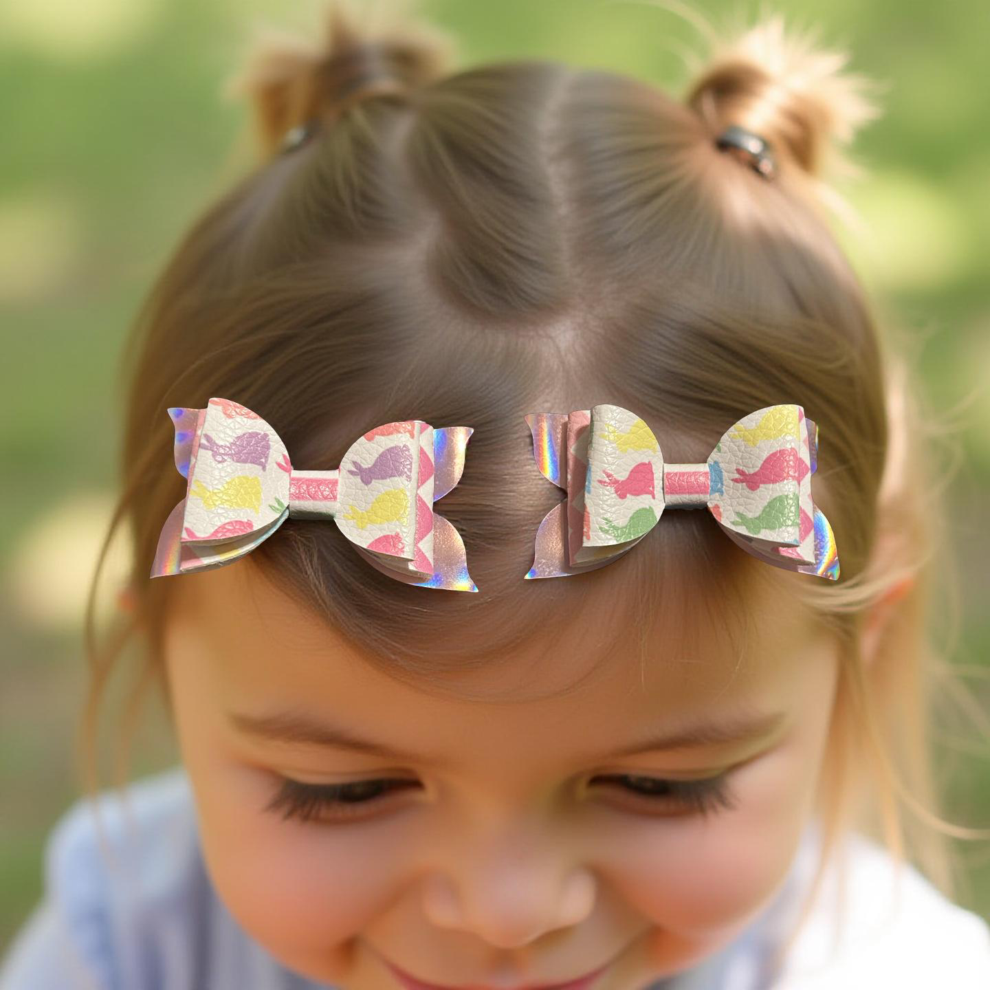 Rainbow Bunny Sparkles Bite - Size Bow