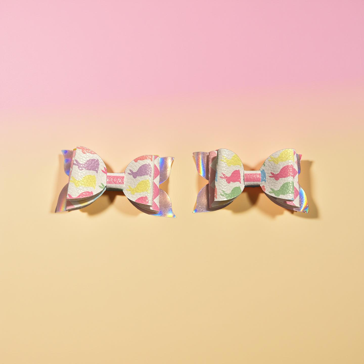 Rainbow Bunny Sparkles Bite - Size Bow