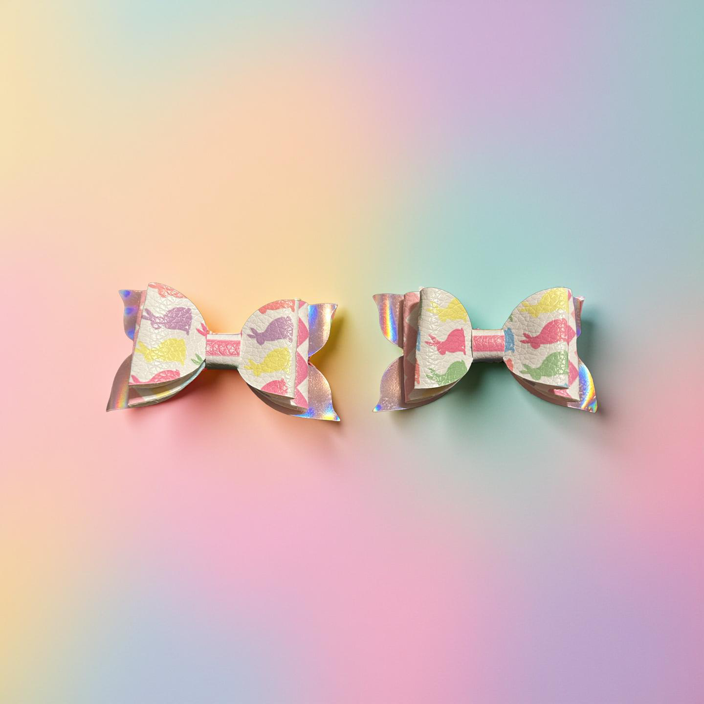 Rainbow Bunny Sparkles Bite - Size Bow