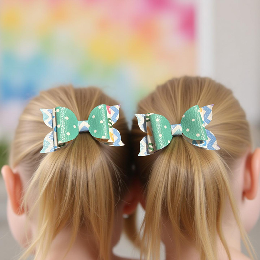 Teal Twinkle Ties Bite- Size Bows