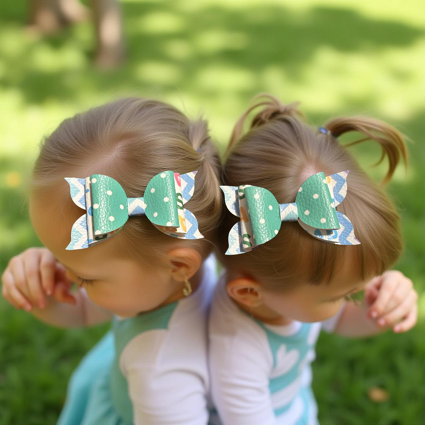 Teal Twinkle Ties Bite- Size Bows