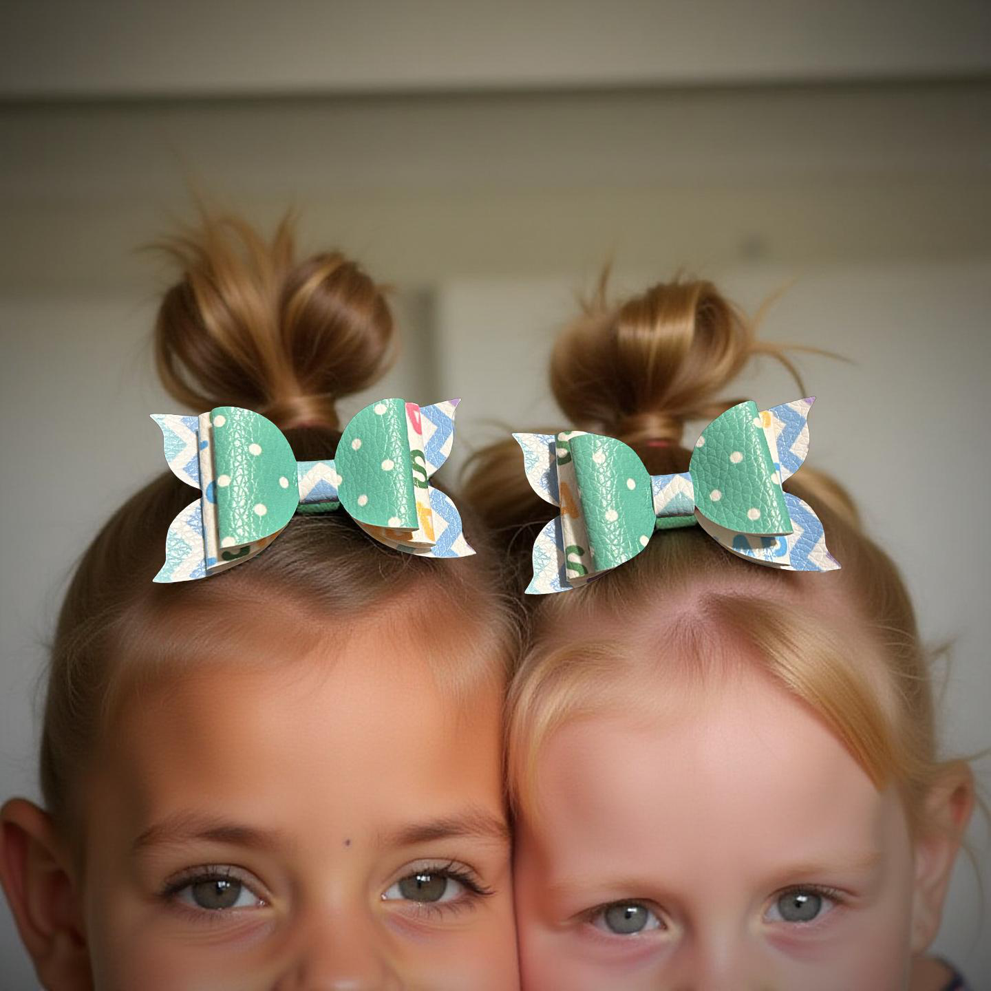 Teal Twinkle Ties Bite- Size Bows
