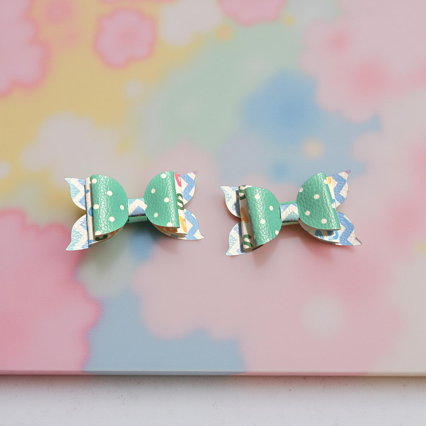 Teal Twinkle Ties Bite- Size Bows