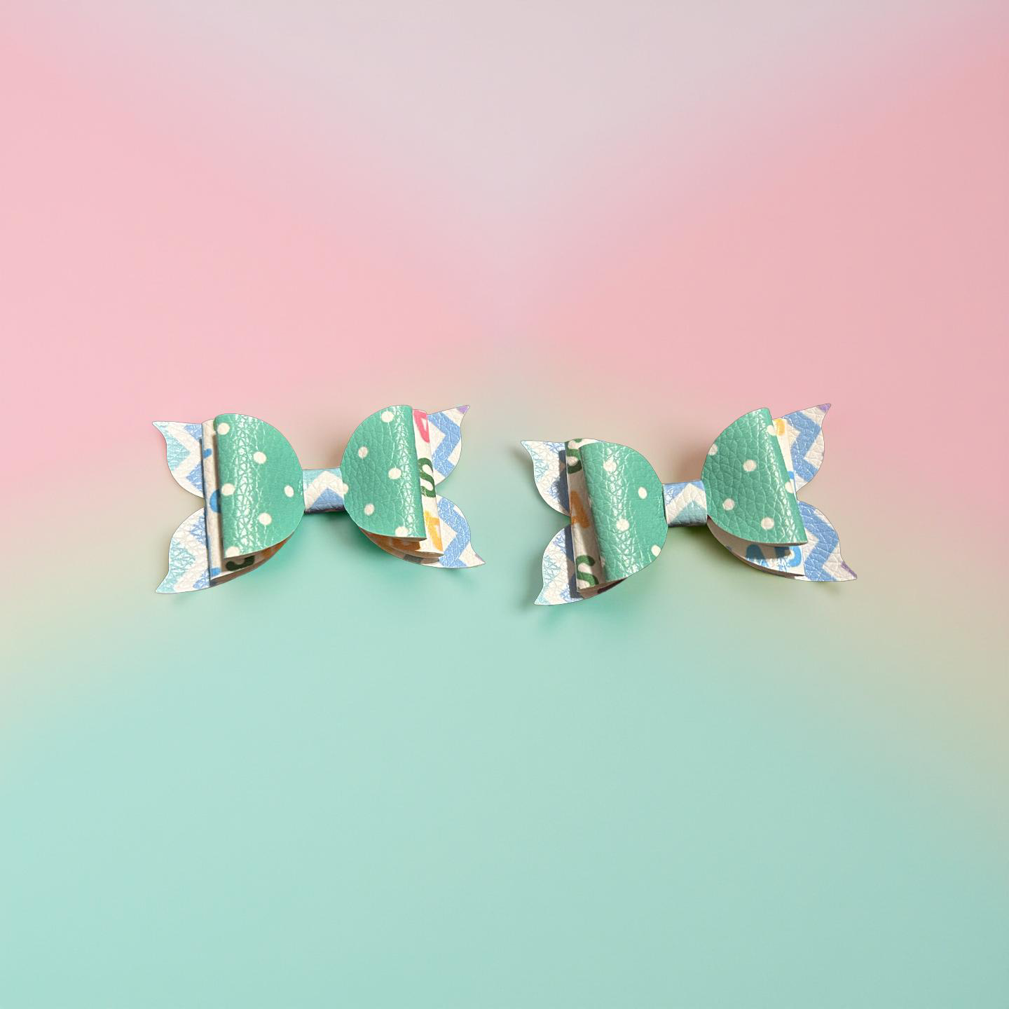 Teal Twinkle Ties Bite- Size Bows