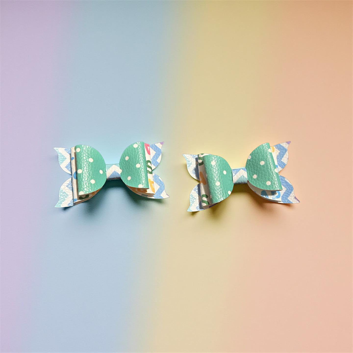 Teal Twinkle Ties Bite- Size Bows