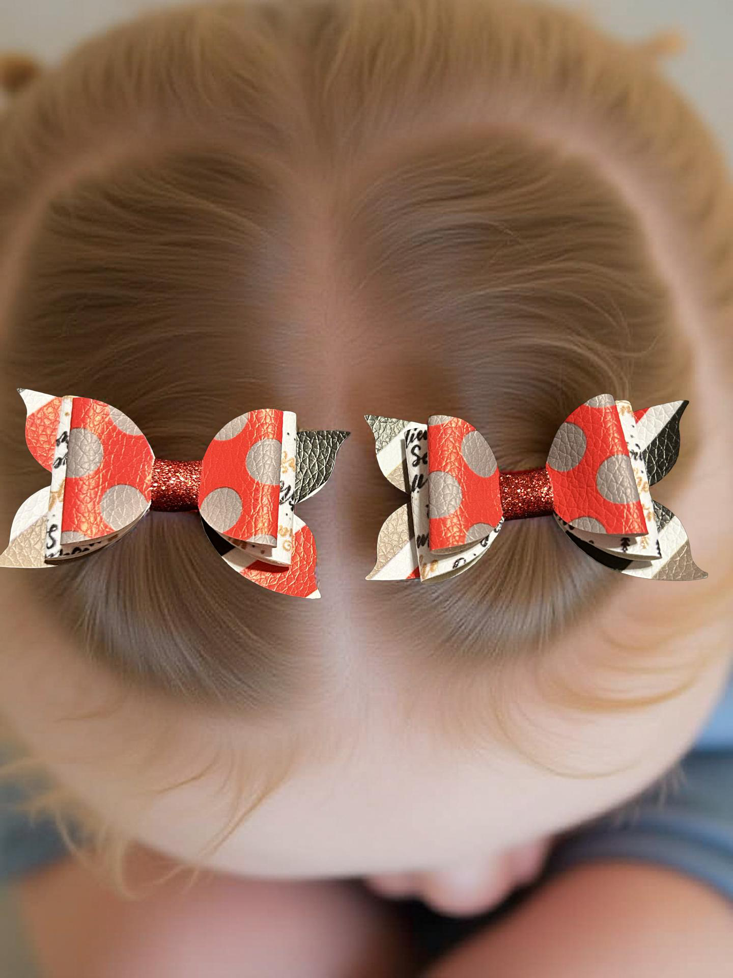 Cherry Pop Glam Bite- Size Bows
