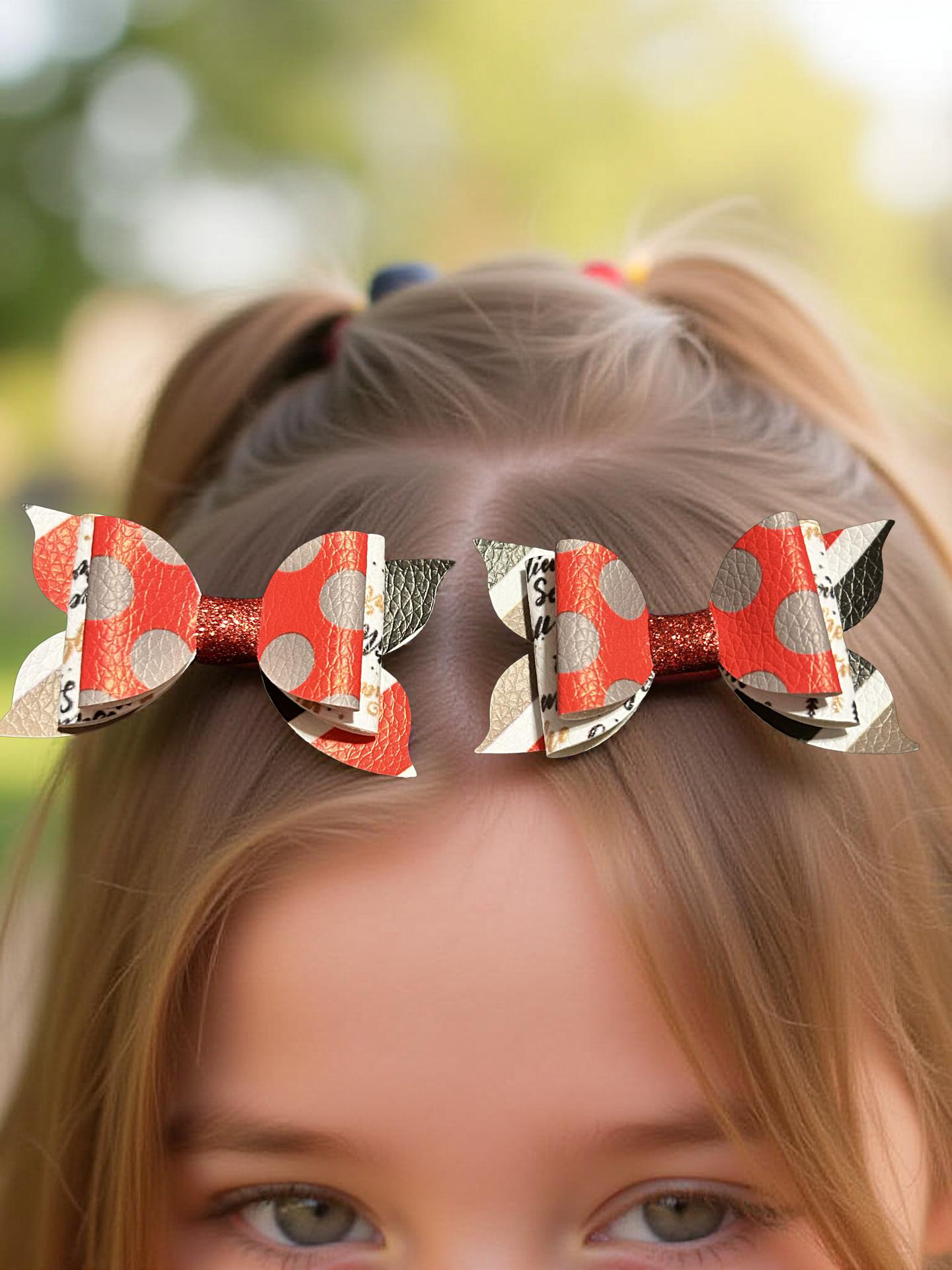 Cherry Pop Glam Bite- Size Bows