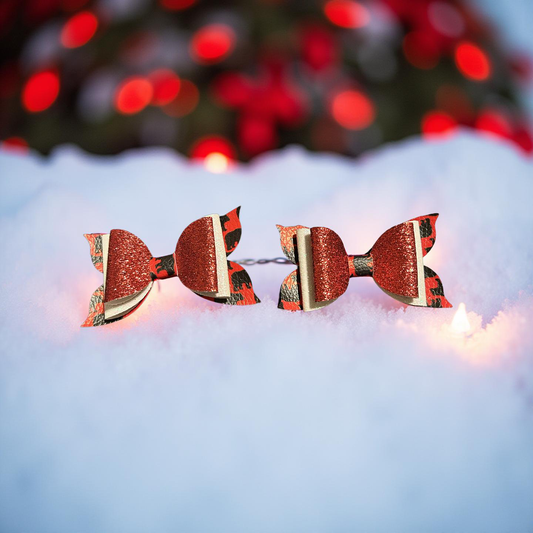 Rebel Red Cheer Bite- Size Bows