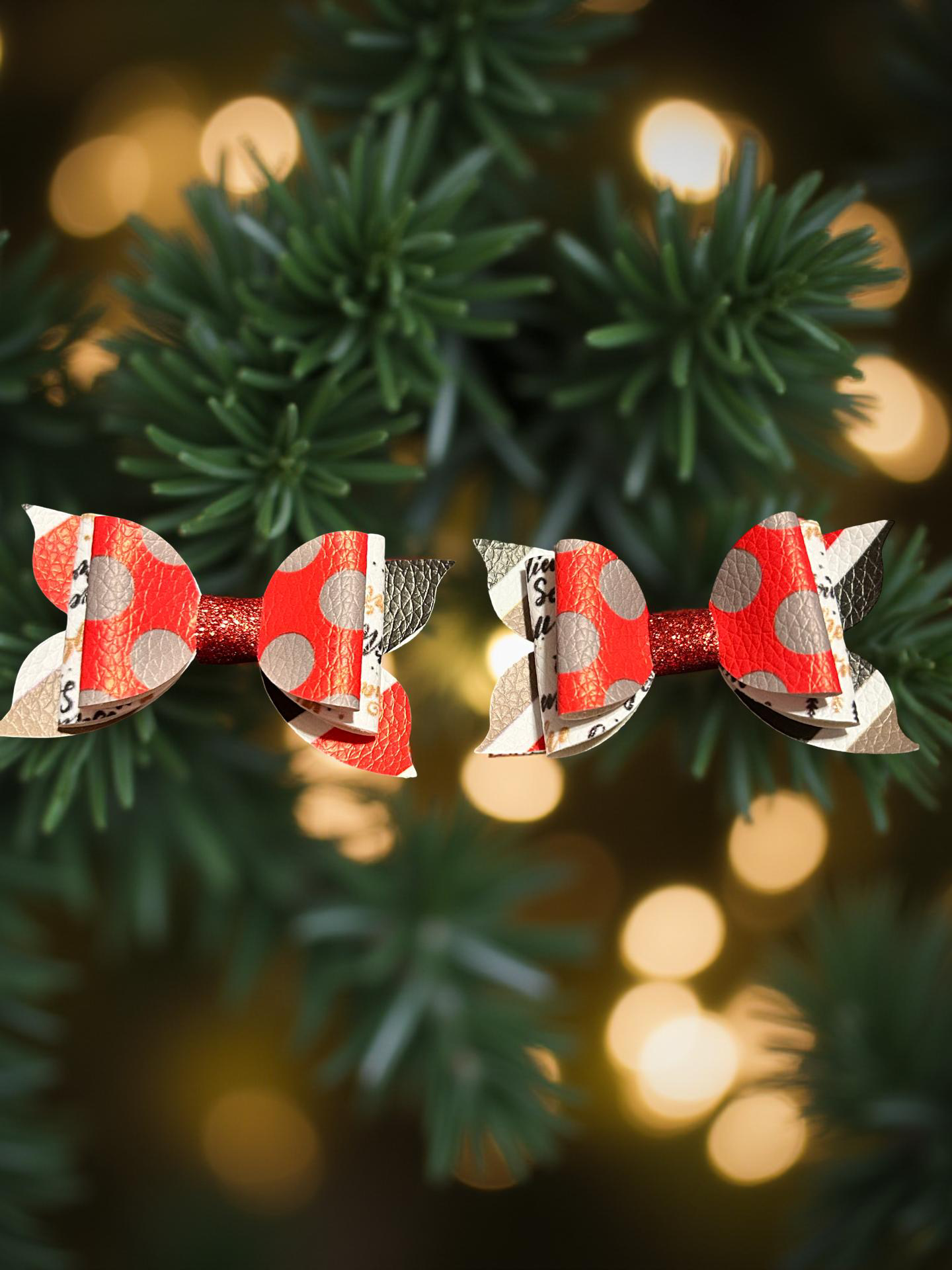 Cherry Pop Glam Bite- Size Bows