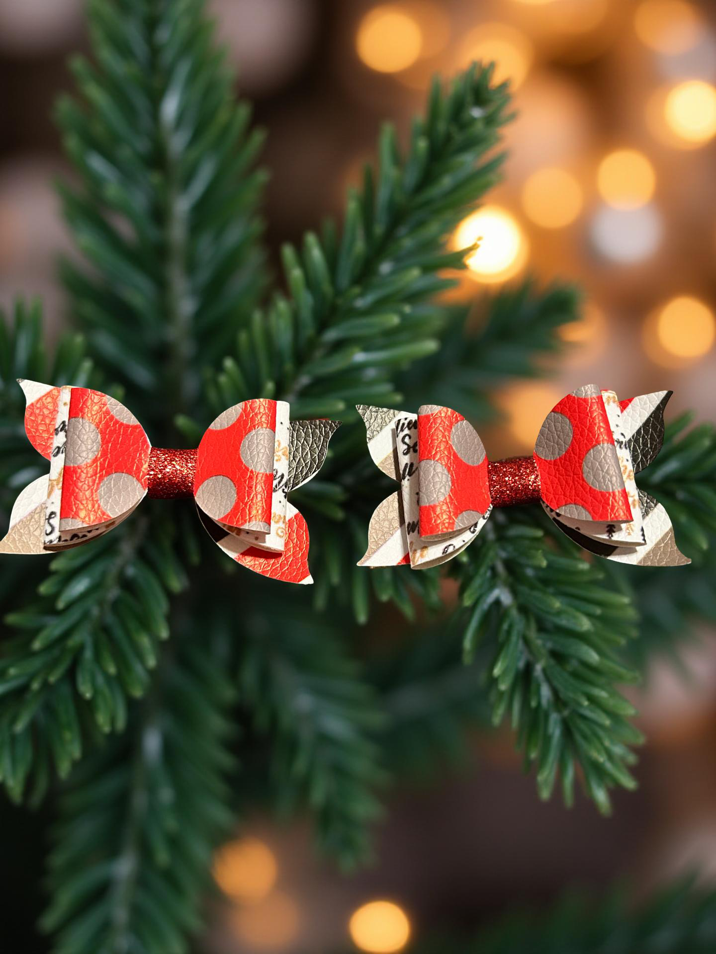 Cherry Pop Glam Bite- Size Bows