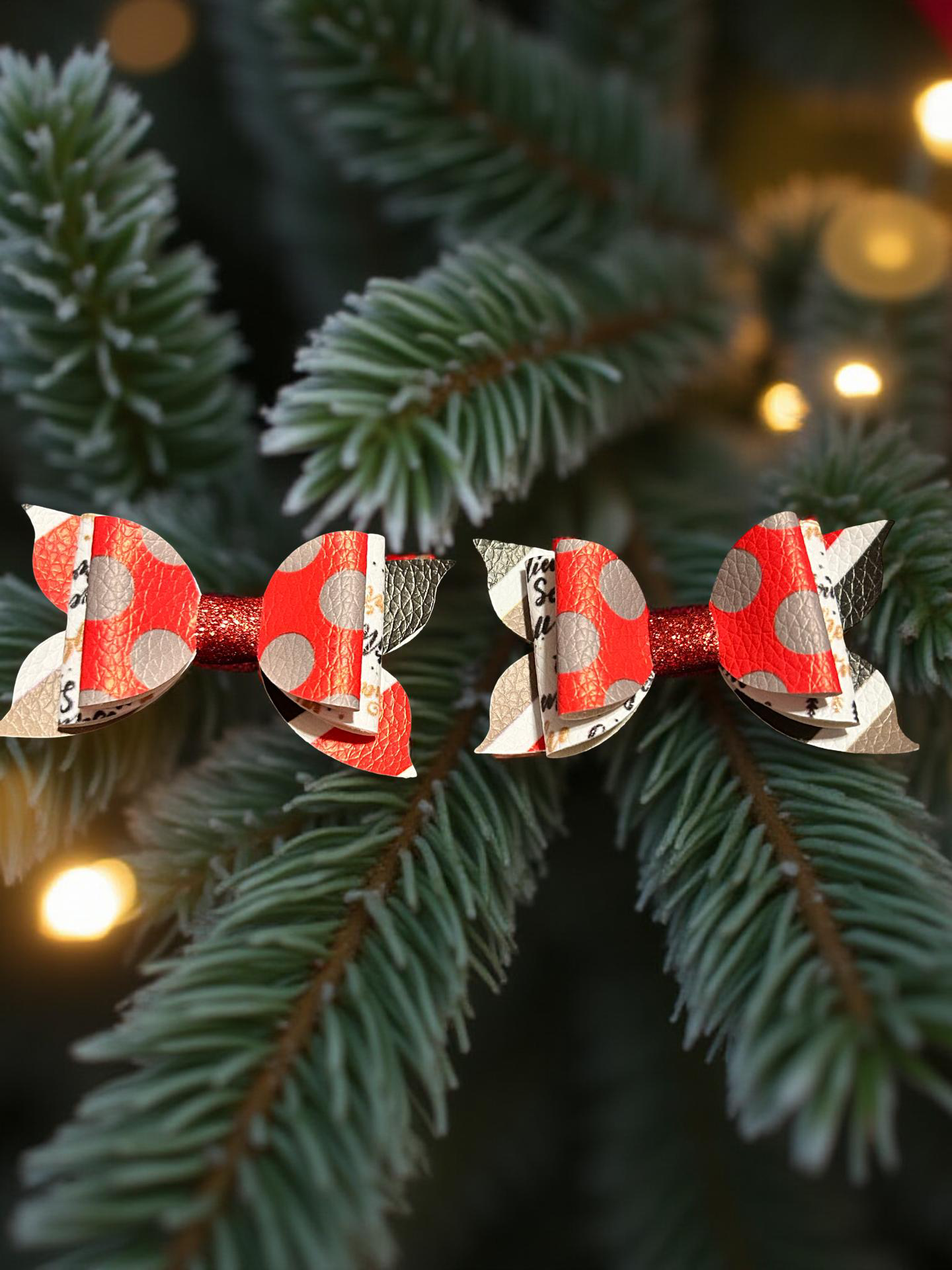 Cherry Pop Glam Bite- Size Bows