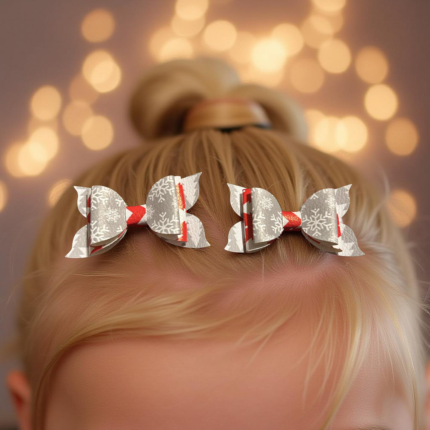 Snowflake Snaps Bite- Size Bows
