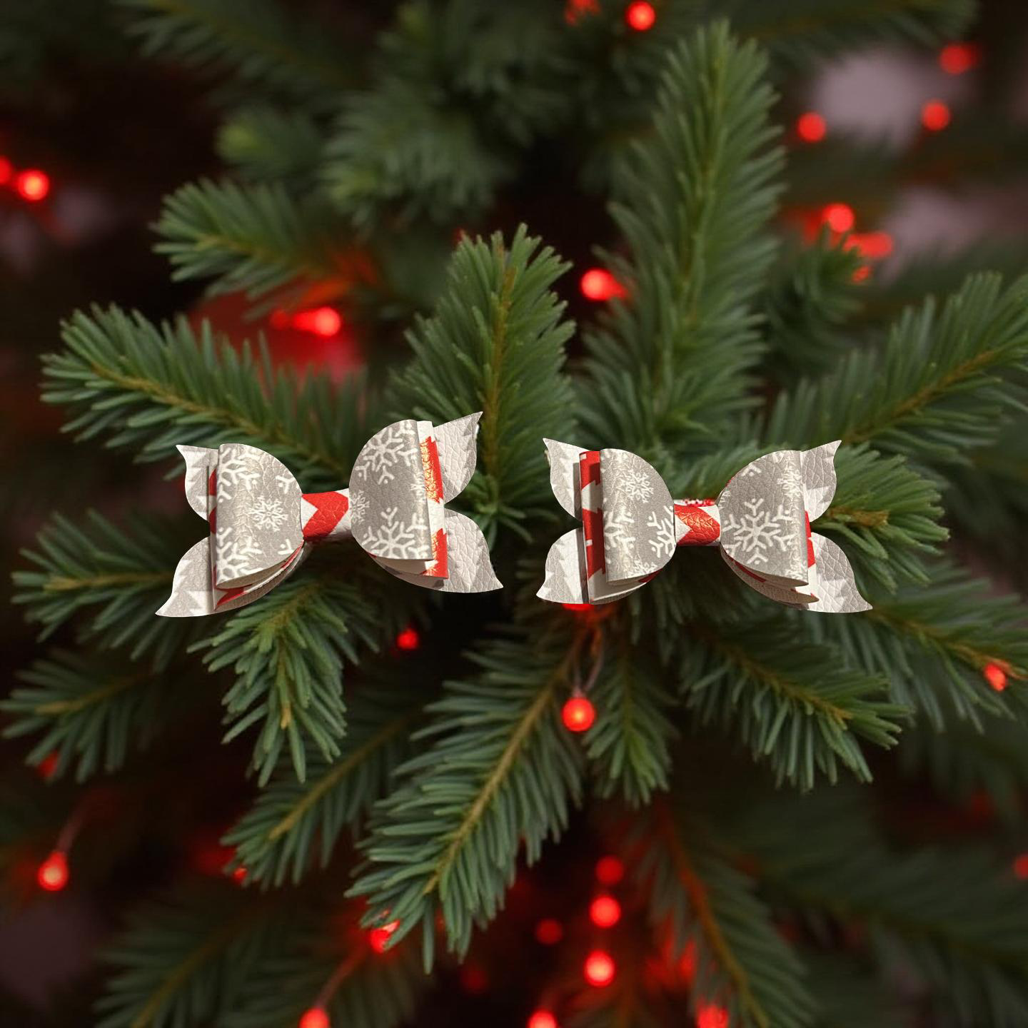 Snowflake Snaps Bite- Size Bows