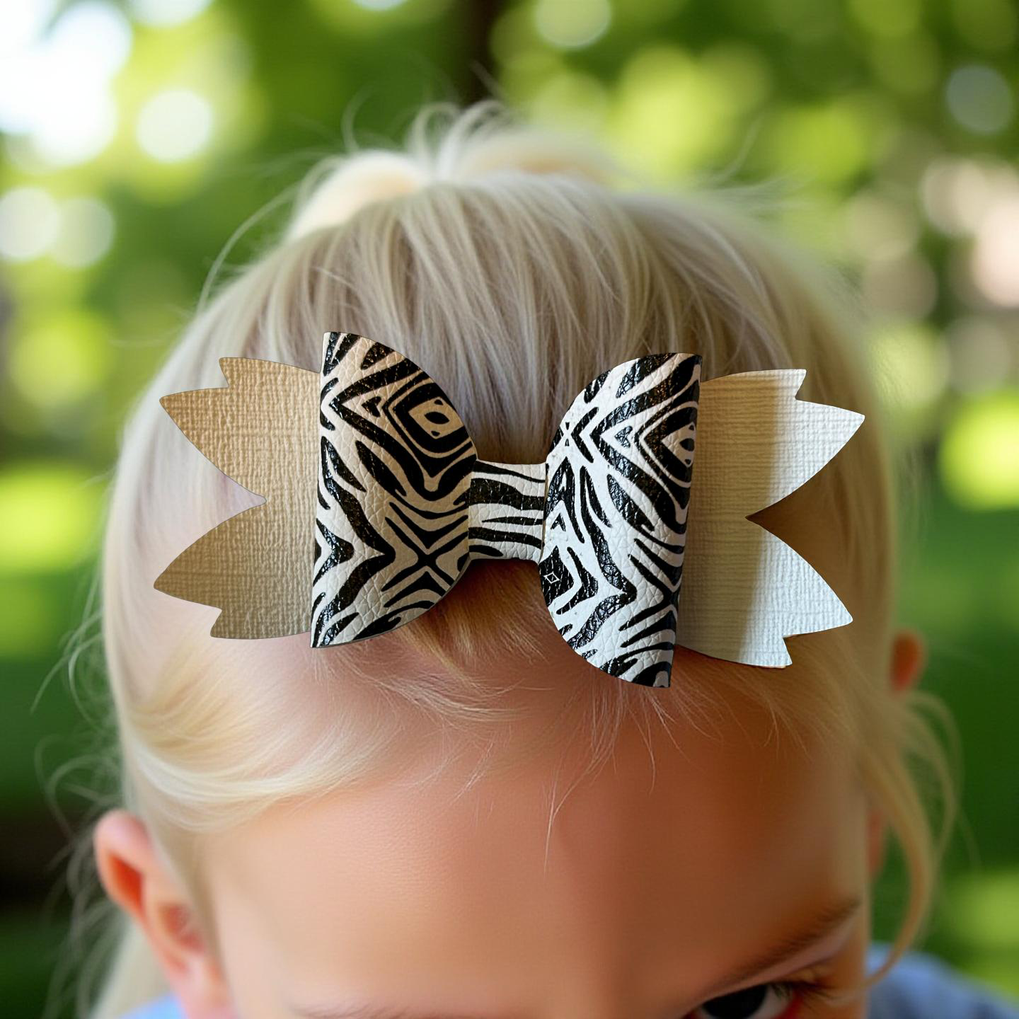 Zebra Zing Hairbow