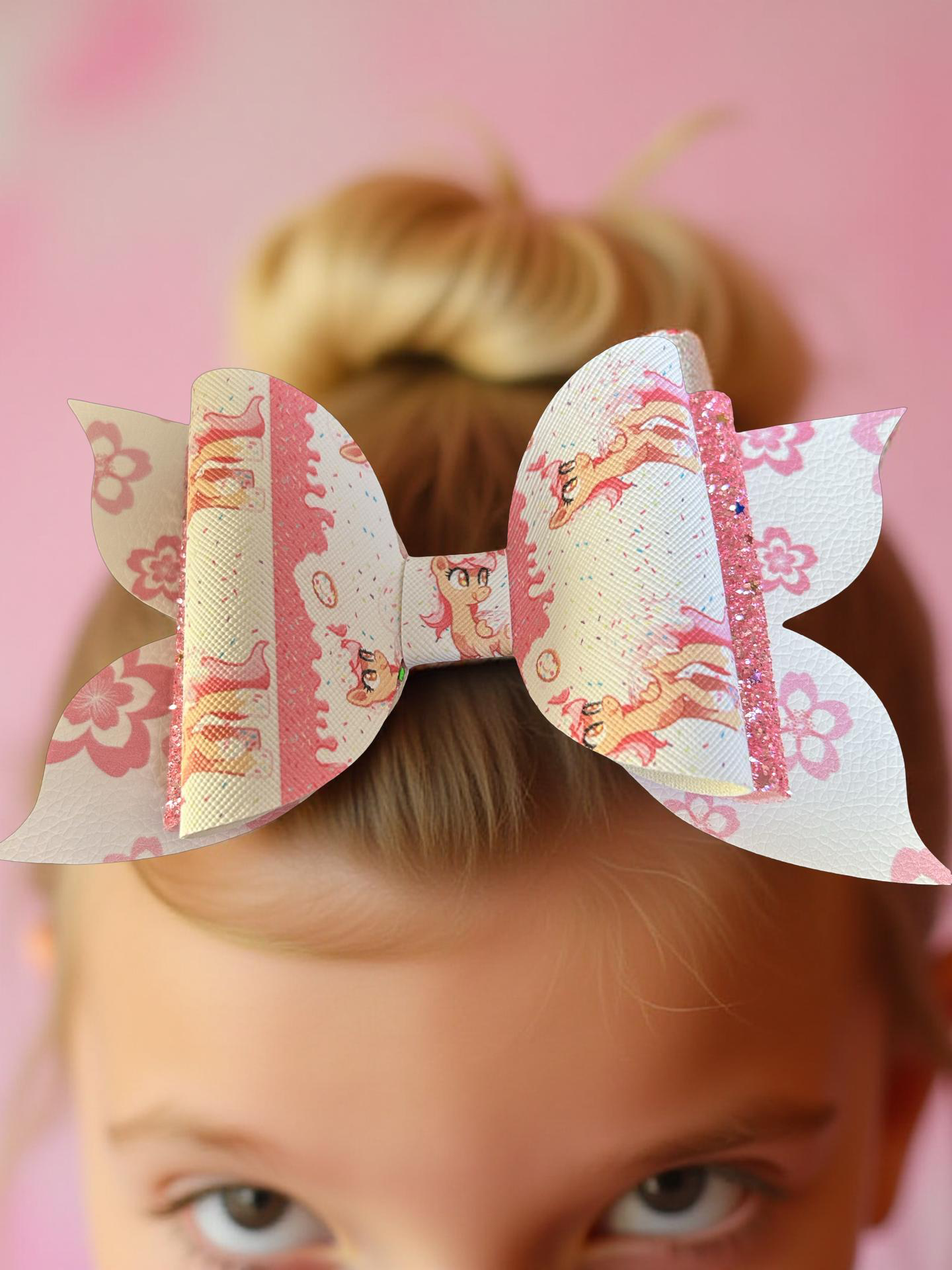 π Pinky Sparkle Biggie Bow