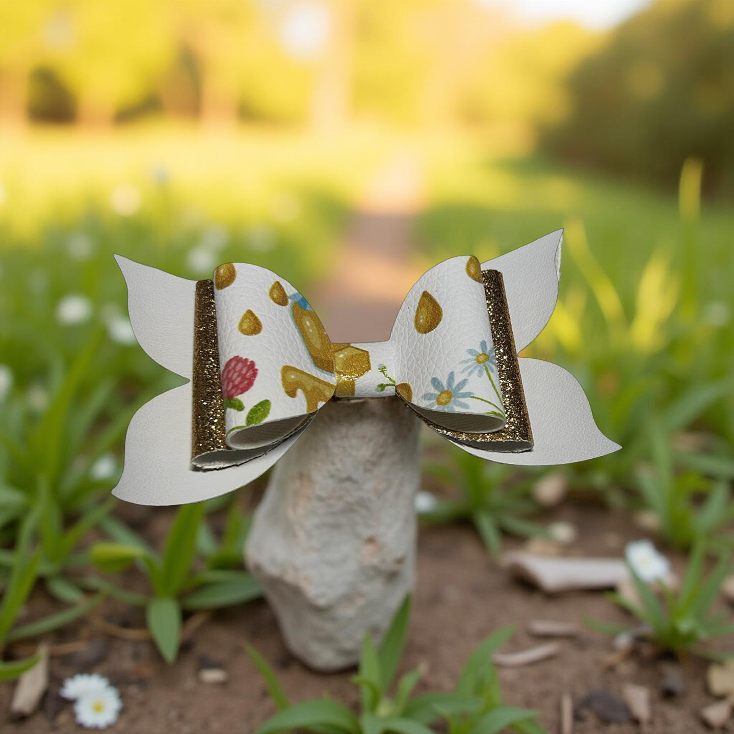 Golden Hive Hairbow