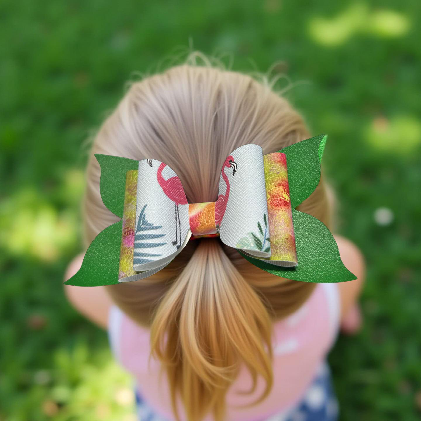 🦩 Tropical Whimsy Hairbow