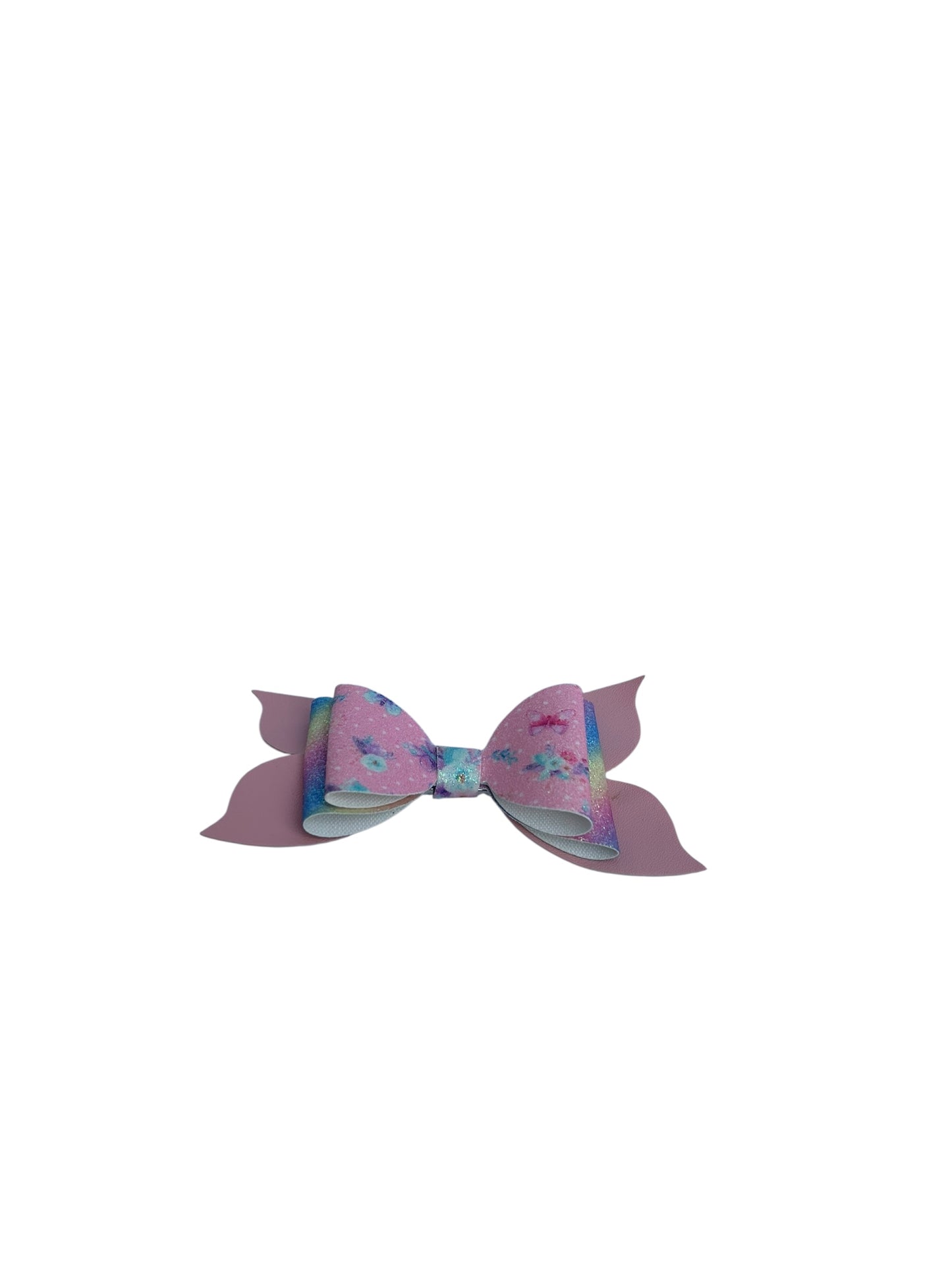 Floral Glitter Garden Hairbow