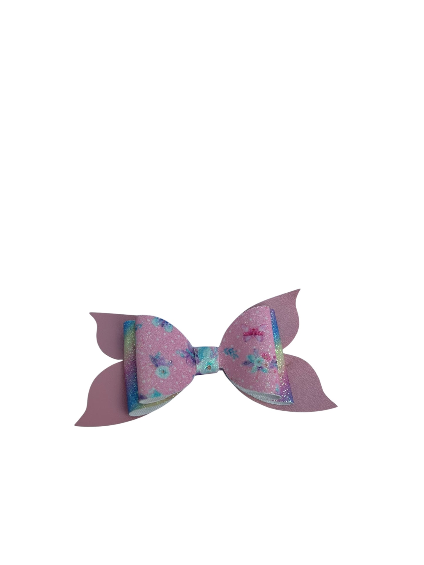 Floral Glitter Garden Hairbow