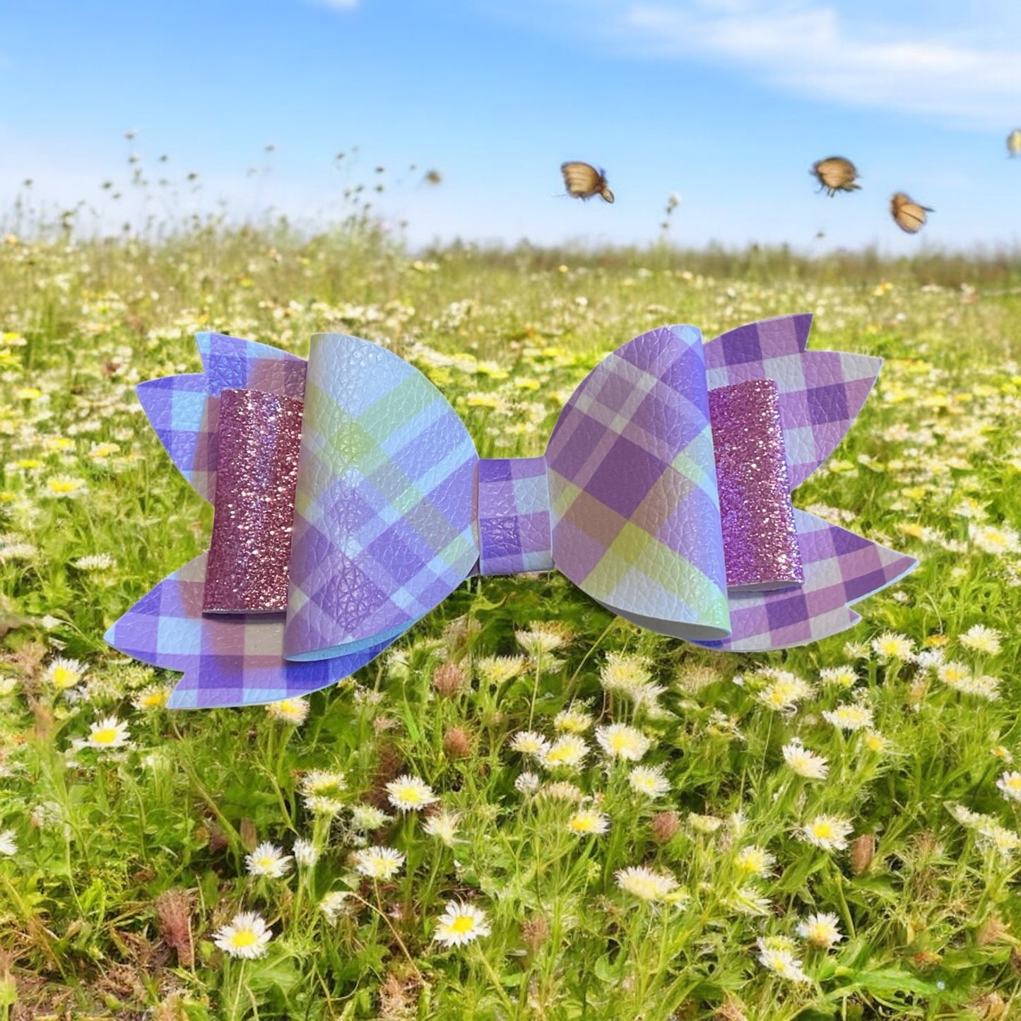 ✨Plaid Pop Princess Bow✨