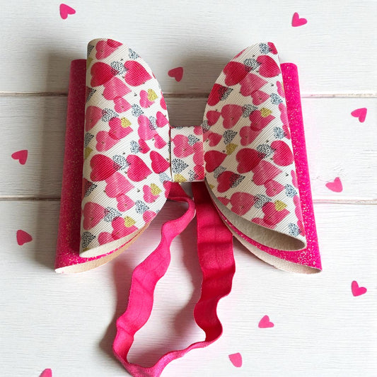 Berry Blush Love Bow Headband