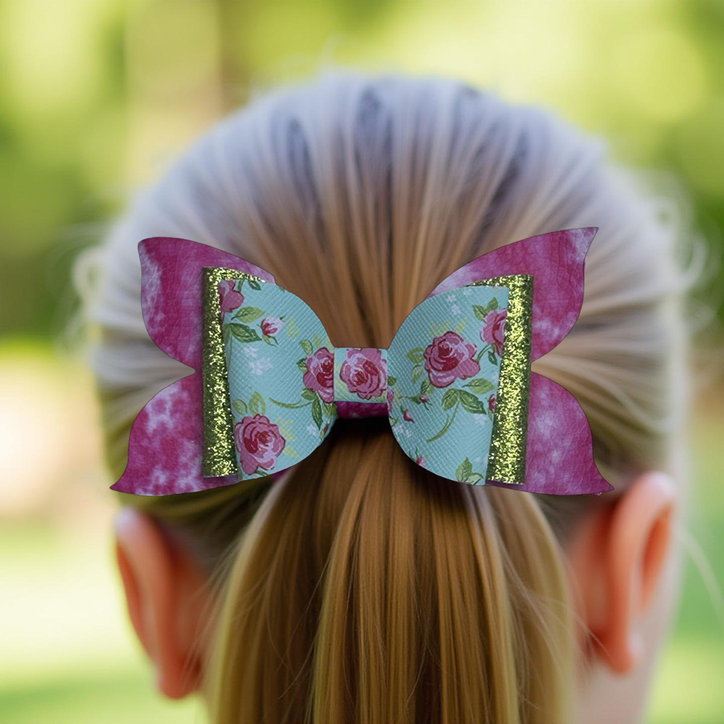 Sparkle Bed Of Roses Hairbow