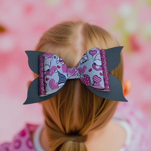 Love Gnome Glitter Bow