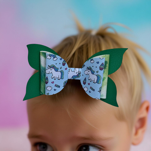 Lucky Magical  Unicorn Hairbow