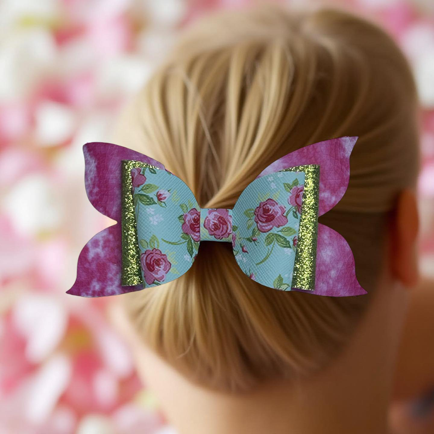 Sparkle Bed Of Roses Hairbow
