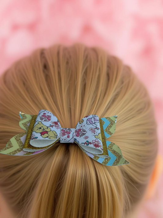 Honey Bear Sparkle Hairbow