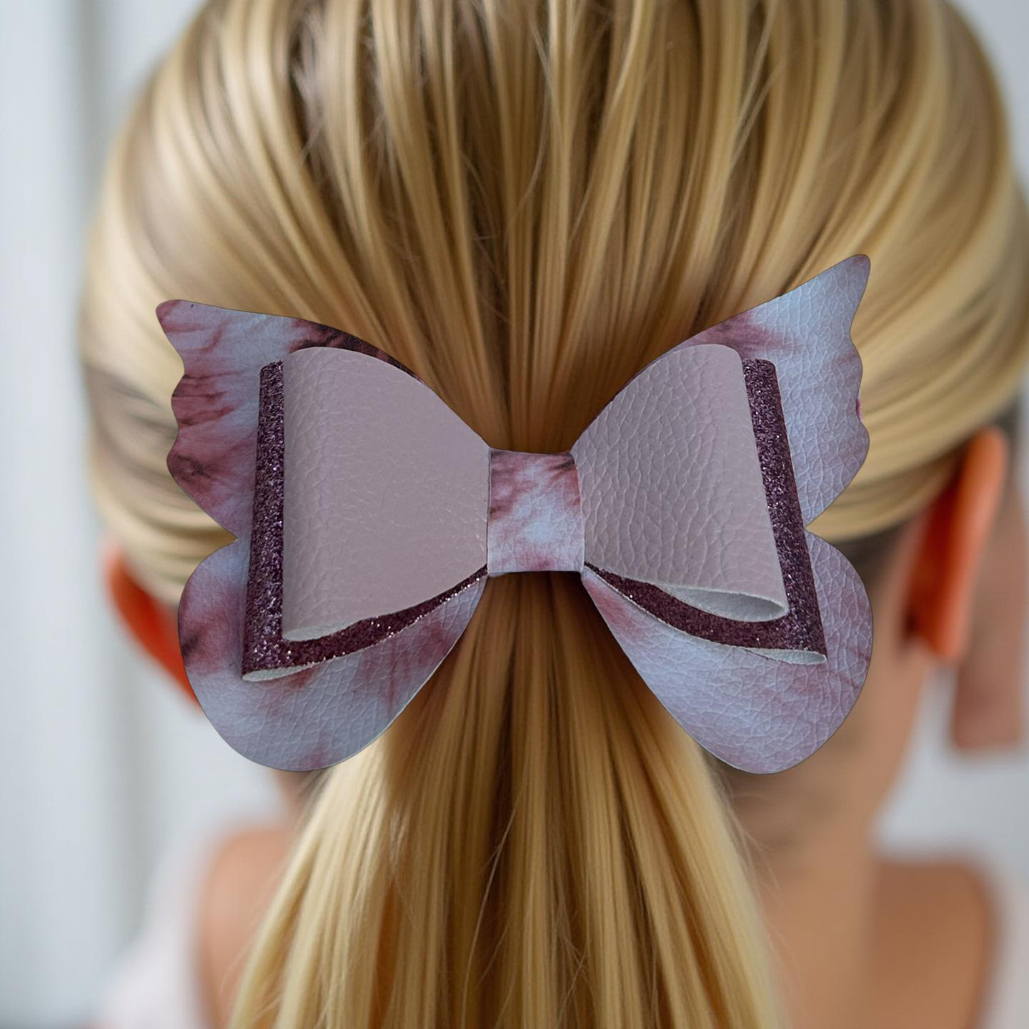 Rosy Wing Hairbow