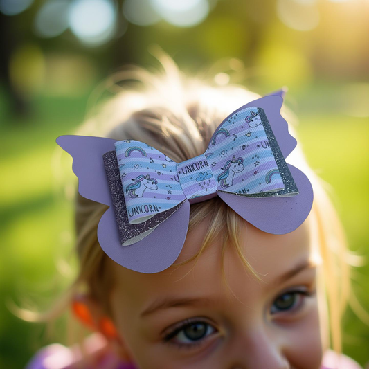 Magic Unicorn Butterfly Hairbow
