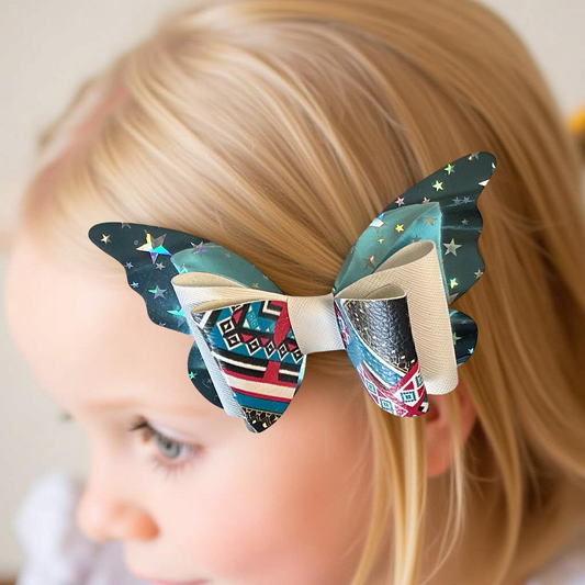 Galaxy Glow Butterfly Hairbow