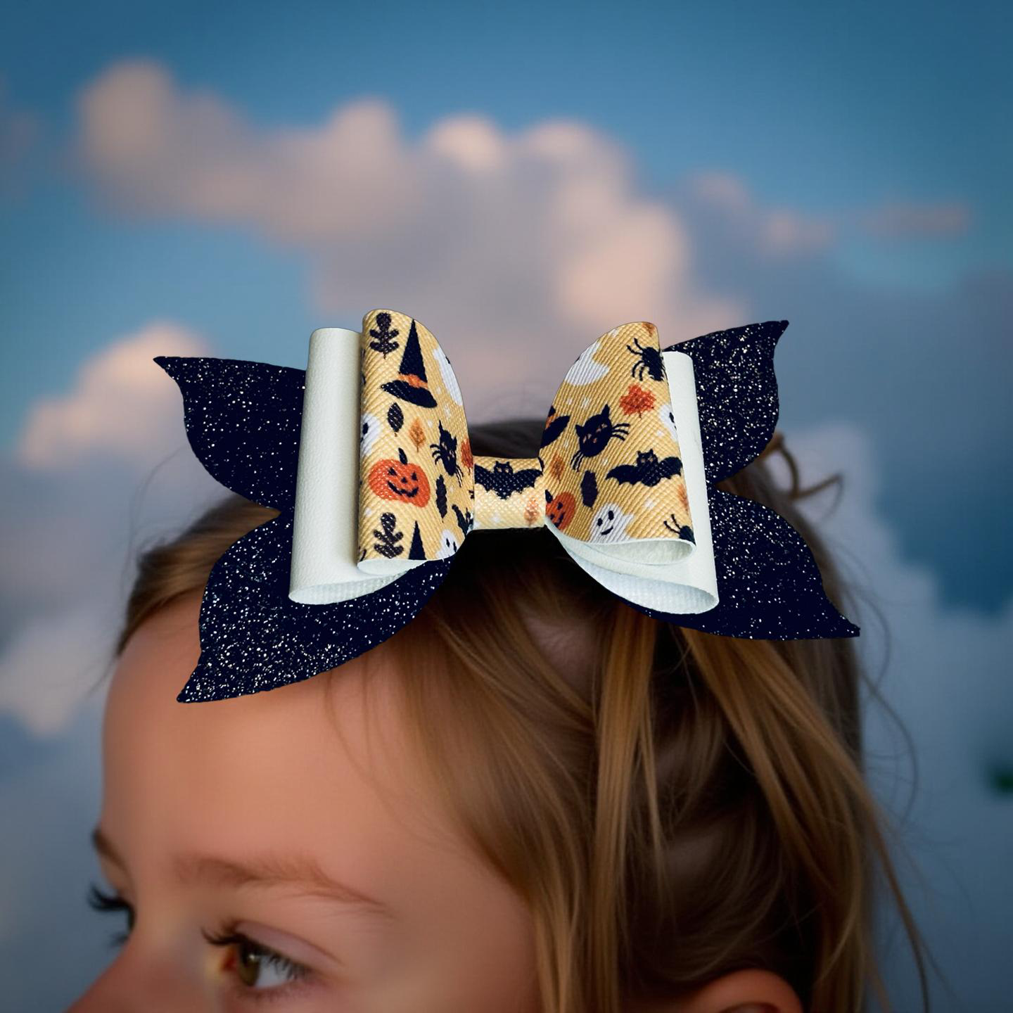 Spooktacular Sparkle Hairbow