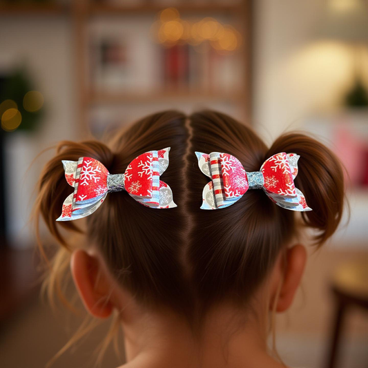 Snowflake Spark Bite- Size Bows